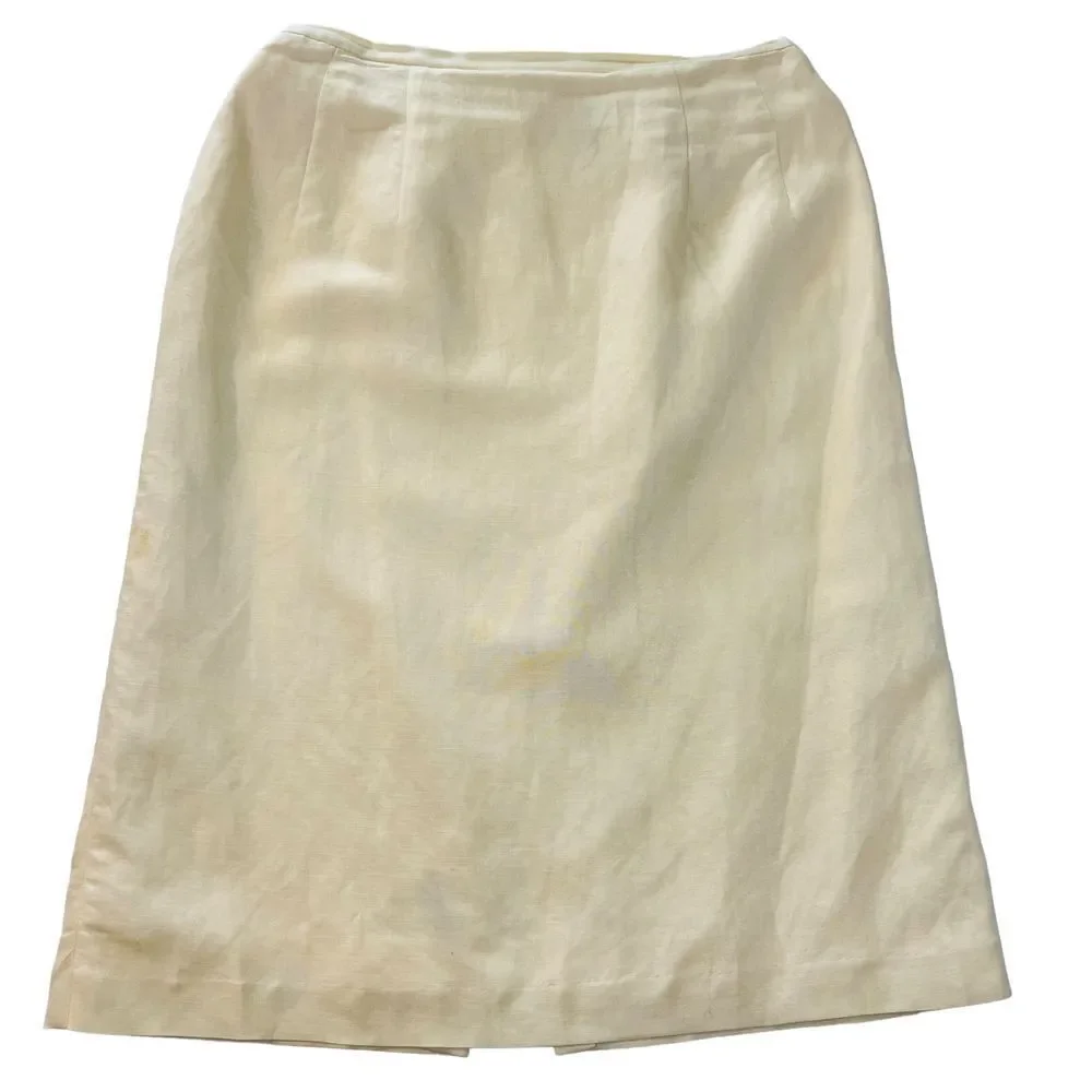 Jessica Howard Yellow Vintage 2 Piece Skirt Set‎ Embroidered Granny Chic Size 10